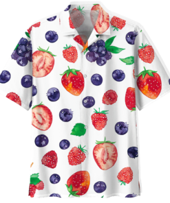 Strawberry Grape Fruit Hawaiian Shirt- For men and women - Fanshubus