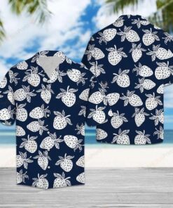 Strawberry Tropical Blue Best Design Hawaiian Shirt- For men and women - Fanshubus