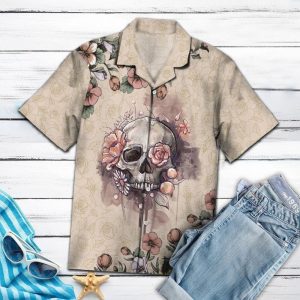 Sugar Skull Pink Unique Design Hawaiian Shirt- For men and women - Fanshubus