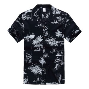 Surf Black Unique Design Hawaiian Shirt- For men and women - Fanshubus