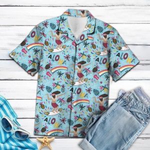 Surfing Aloha Hawaiian Shirt  Unisex  Full Size  Adult  Colorful- For men and women - Fanshubus