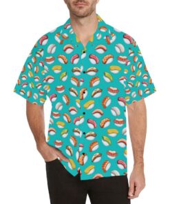 Sushi Themed Print Hawaiian Shirt