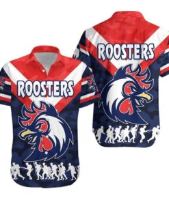 Sydney Hawaiian Shirt Roosters Anzac Style - Fanshubus