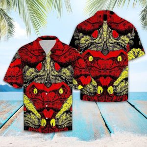T-rex Bestie Red Best Design Hawaiian Shirt- For men and women - Fanshubus