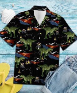 T-rex On Vacation Tropical Hawaiian Shirt