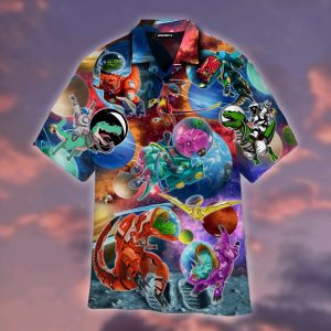 T Rex Dinosaur First Time In Space Hawaiian Shirt | For Men &amp; Women | Adult |- For men and women - Fanshubus