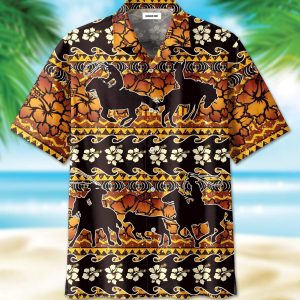 Team Roping Flower Pattern Hawaiian Shirt- For men and women - Fanshubus