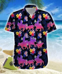 Team Roping Hibiscus Colorful Hawaiian Shirt | For Men &amp; Women | Adult |- For men and women - Fanshubus