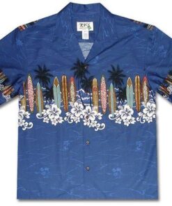 The Boardroom Blue Hawaiian Shirt .