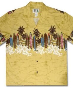 The Boardroom Yellow Hawaiian Shirt .