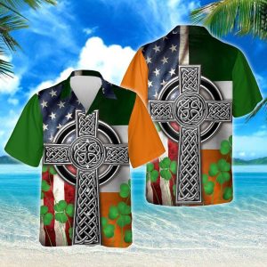 The Irish Celtic Cross Hawaiian Shirt PN150HW - For Men and Women Fanshubus