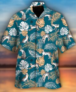 The Panther Tropical Hawaiian Shirt .