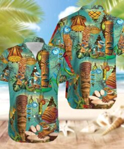 The Tiki Bar Is Open Hawaiian Shirt- For men and women - Fanshubus