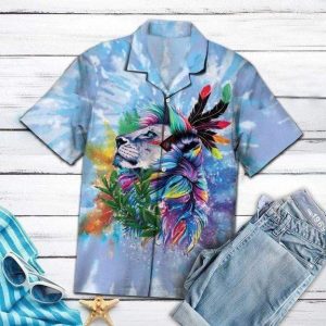 Tie-Dye Native American Hawaiian Shirt | For Men &amp; Women | Adult | Hw8114- For men and women