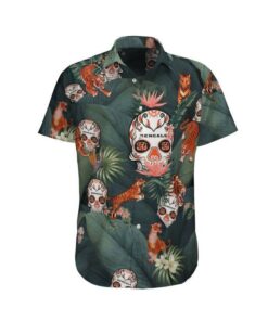 Tiger Bengals Skull Hawaiian Shirt- For men and women - Fanshubus