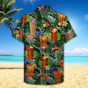 Tiki Drink Cocktail Hawaiian Shirt- For men and women - Fanshubus