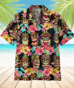 Tiki Head Hawaiian Shirt