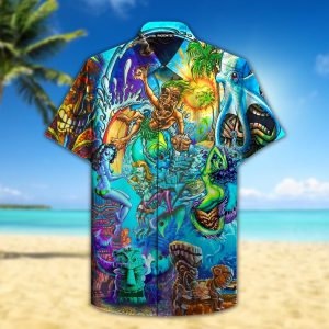 Tiki Mermaid Island Hawaiian Shirt- For men and women - Fanshubus