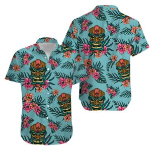 Tiki Tropical seamless vintage Aloha Hawaiian Shirts- For men and women - Fanshubus