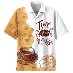 Time For Tea Coffee Hawaiian Shirt- For men and women - Fanshubus