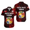 Tonga Coat Of Arms Hawaiian Shirt Simple Vibes - Red- For men and women - Fanshubus