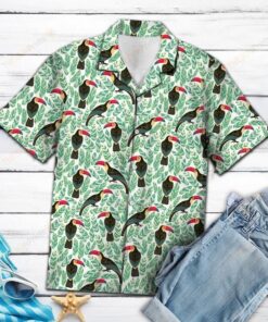 Toucan Bird Leaves Green Nice Design Hawaiian Shirt- For men and women - Fanshubus