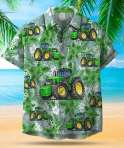 TRACTOR TROPICAL HAWAIIAN SHIRT  -  Unique Beach Shirt - For Men and Women Fanshubus