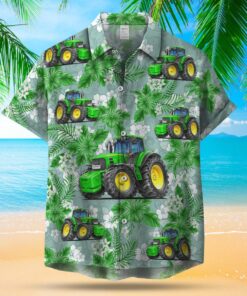 TRACTOR TROPICAL HAWAIIAN SHIRT  -  Unique Beach Shirt - For Men and Women Fanshubus