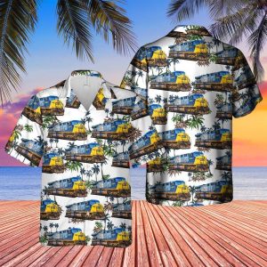 Transportation GE AC6000CW Locomotive Hawaiian Shirt- For men and women - Fanshubus