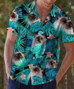 Tropical Birman Green Unique Design Hawaiian Shirt - For men and women - Fanshubus