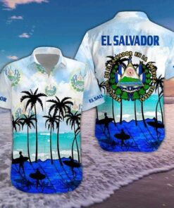 Tropical El Salvador America Beach Aloha Hawaiian Shirt- For men and women - Fanshubus