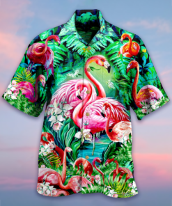 Tropical Flamingo Hawaiian Shirt - Hawaiian Shirt For Men - Hawaiian Shirt For Women