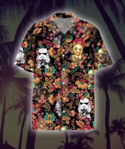 Tropical Hibiscus Star Hawaiian Shirt- For men and women - Fanshubus