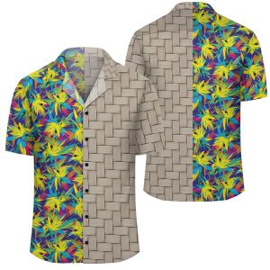 Tropical Pattern Mix Lauhala Moiety Hawaiian Shirt- For men and women - Fanshubus