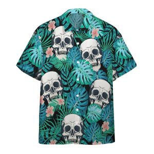 Tropical Skull 3D All Over Printed Hawaiian Shirt  -  Unique Beach Shirt - For Men and Women Fanshubus