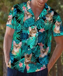 Tropical Toyger Green Unique Design Hawaiian Shirt- For men and women - Fanshubus