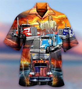 TRUCKS HAWAIIAN SHIRT  -  Unique Beach Shirt - For Men and Women Fanshubus