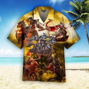 True Knights Never Give Up Hawaiian Shirt- For men and women - Fanshubus