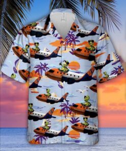 Turtle Driving plane in summer sky Hawaiian Shirt- For men and women - Fanshubus