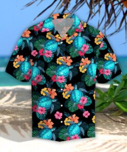 Turtles Hibiscus Tropical Hawaiian Shirt