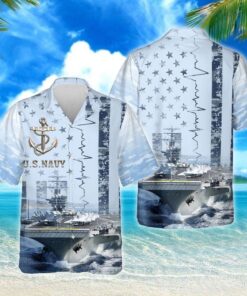 U.S.Navy Aircraft Carrier Hawaiian Shirt - For Men and Women Fanshubus