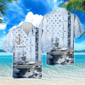 U.S.Navy Aircraft Carrier Hawaiian Shirt - For Men and Women Fanshubus