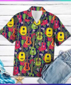 Ukulele Tropical Fruit Hawaiian Shirt- For men and women - Fanshubus