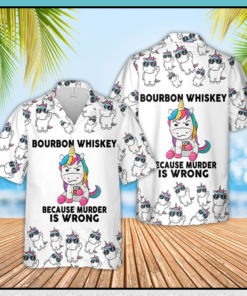 Unicorn Bourbon Whiskey Hawaiian Shirt - For men and women - Fanshubus