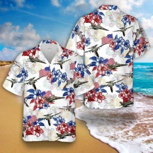 United States Army Air Force General Dynamics Aardvark 4th Of July Hawaiian Shirt- For men and women - Fanshubus