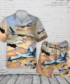 Us Air Force Hawaiian Shirt Set- For men and women - Fanshubus