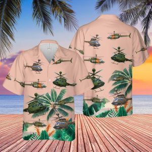 US Army Bell OH-58 Kiowa Hawaiian Shirt | For Men &amp; Women | Adult |- For men and women - Fanshubus