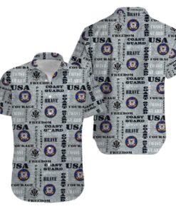 Us Army Military United States Coast Guard Hawaiian Shirt- For men and women - Fanshubus