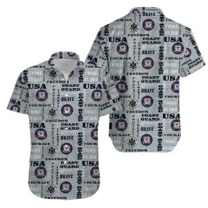 Us Army Military United States Coast Guard Hawaiian Shirt- For men and women - Fanshubus