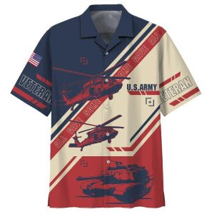 Us Army Veteran Red Hawaiian Shirt- For men and women - Fanshubus